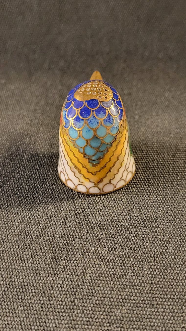 Statuette: Cloisonne-Fingerhut Vogel – Usato da Basel venduto da spinne02 3