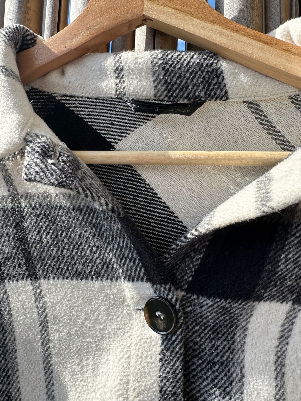 Shein Giacche: Winter Overshirt Jacket in Black and White Check Pattern – Usato da Hausen am Albis venduto da fra_j5bg 2