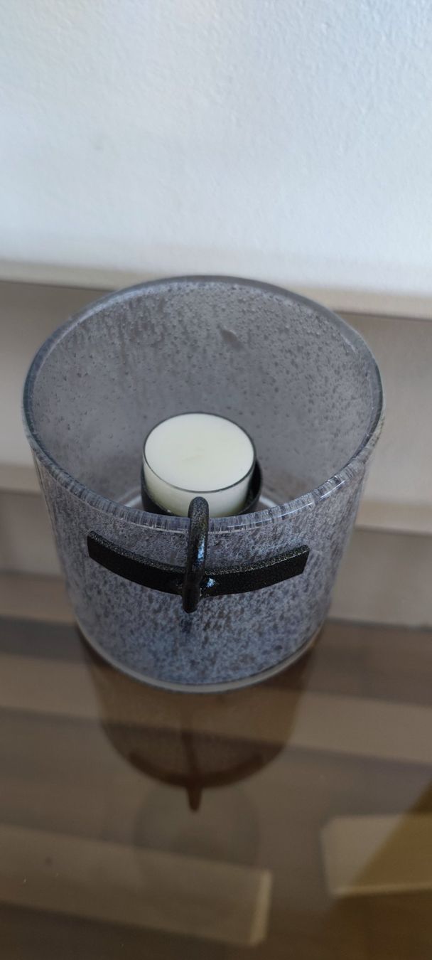Tutte le decorazioni: Windlicht Craclet-Glas mit Kerzenhalter – Usato da Stäfa venduto da Rampensau 1