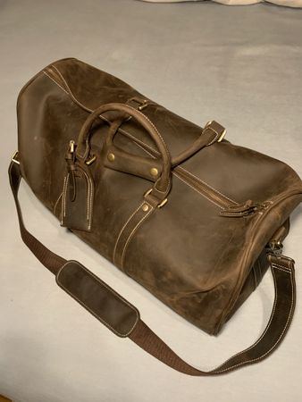 Echtleder Reisetasche / Duffle Bag (60 cm x 30 cm)