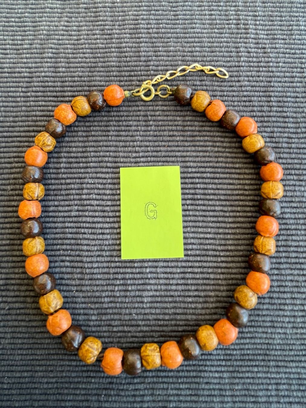 Catenine: Kette mit Keramik Perlen – Usato da Rümlang venduto da euqinom16