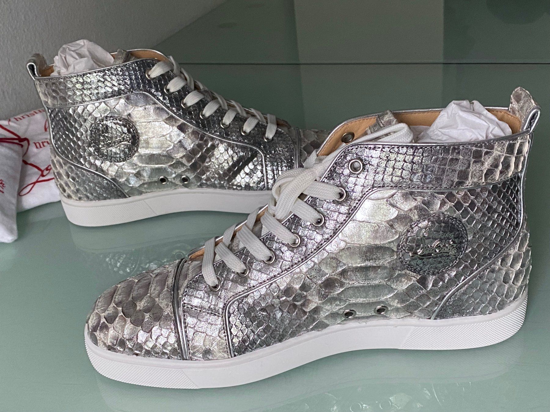 Christian Louboutin Scarpe da uomo: CHRISTIAN LOUBOUTIN Crystals Python Leder Sneakers 43.5 NEU – Nuovo (secondo la descrizione) da Kreuzlingen venduto da kruezbiz 1