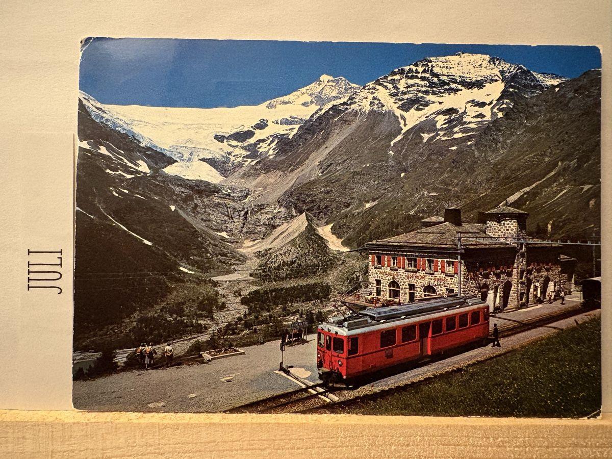 Cartoline postali: AK von Bahnhofbuffet Alp Grüm – Usato da Rümlang venduto da Kartenpost1