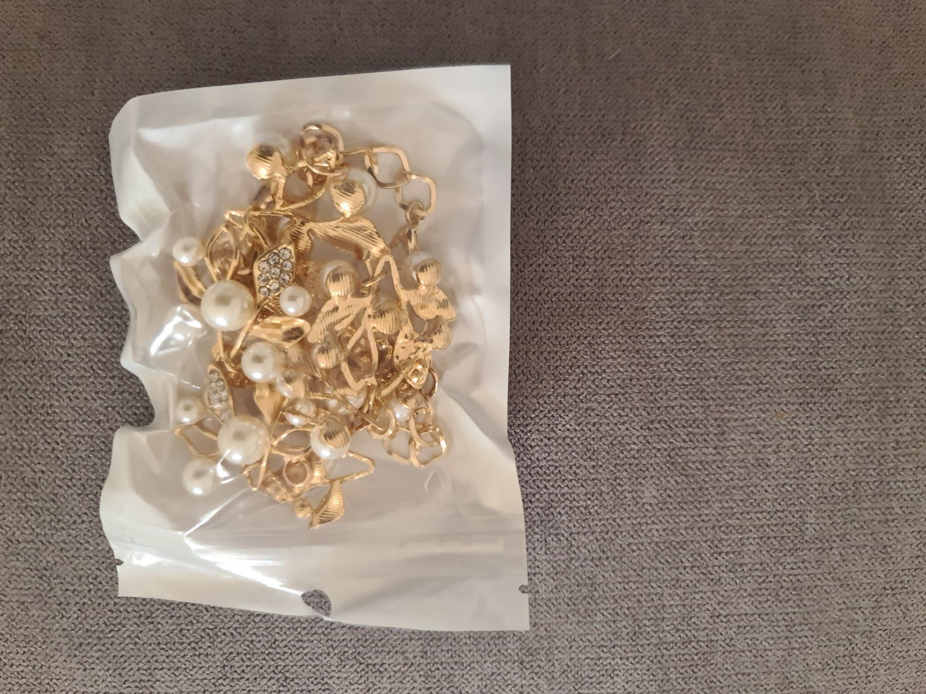 Perle (finte): Perlen Collier goldig – Nuovo e nell'imballaggio originale da Brunnen venduto da tan_5pl5 3