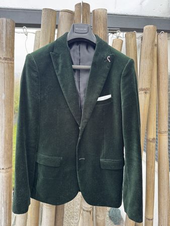 WE Samt Sakko, Blazer, Gruen, Gr. 48, 1x getragen wie neu!
