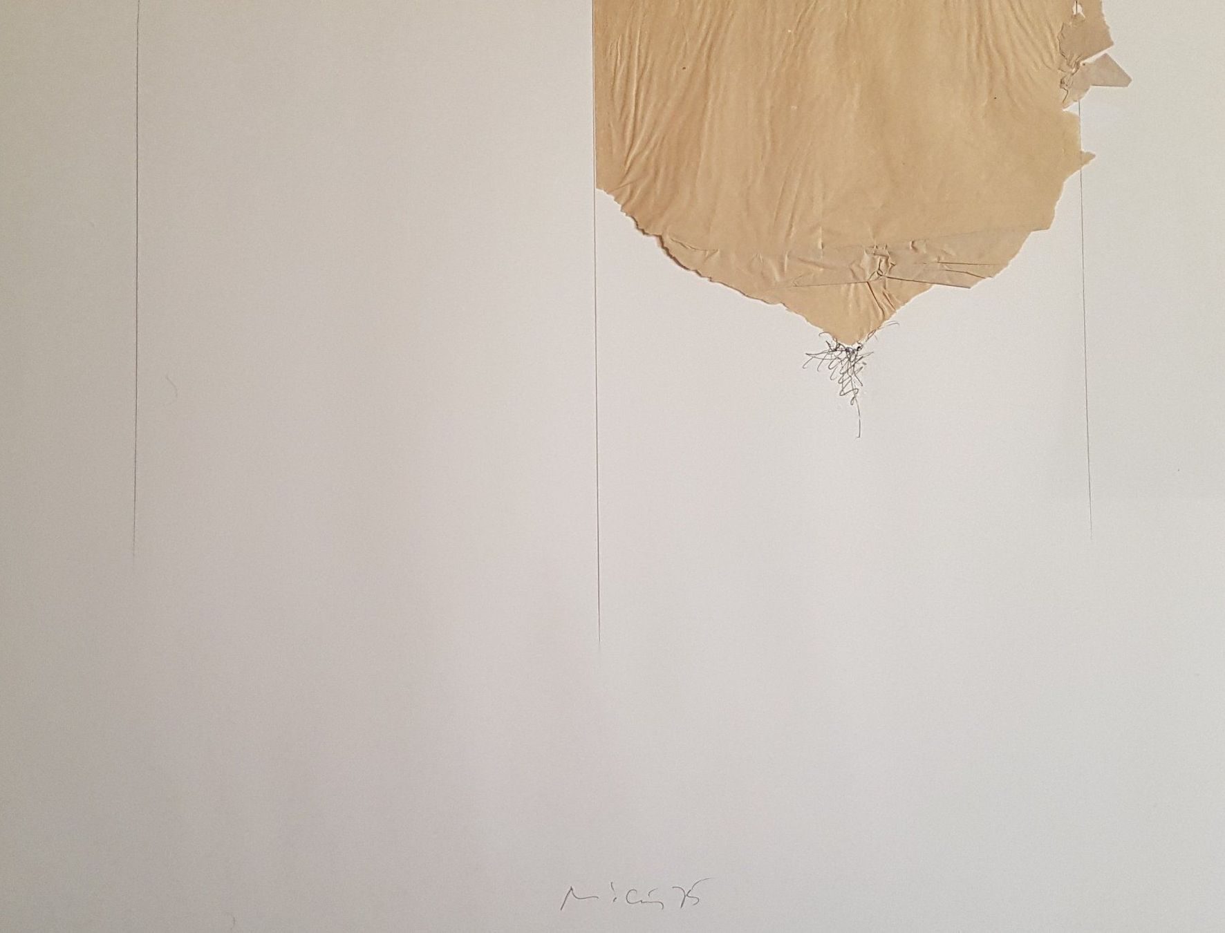 Gemälde: Collage mit Bleistiftzeichnung signiert Originalkunst – Gebraucht aus zurich von Skauktion