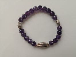 🤩AMETHYST ARMBAND MIT SILBER NEU