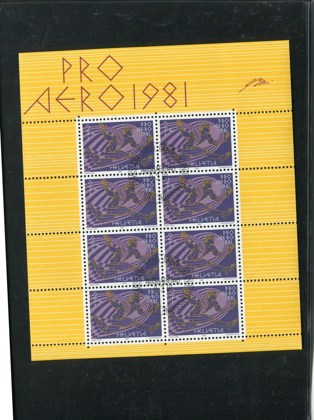 Alle Briefmarken: 1981 Pro Aero Kleinbogen mit ET-O – Gebraucht aus Winterthur von Kyoung