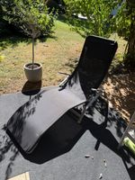 Gartenliege klappbar grau