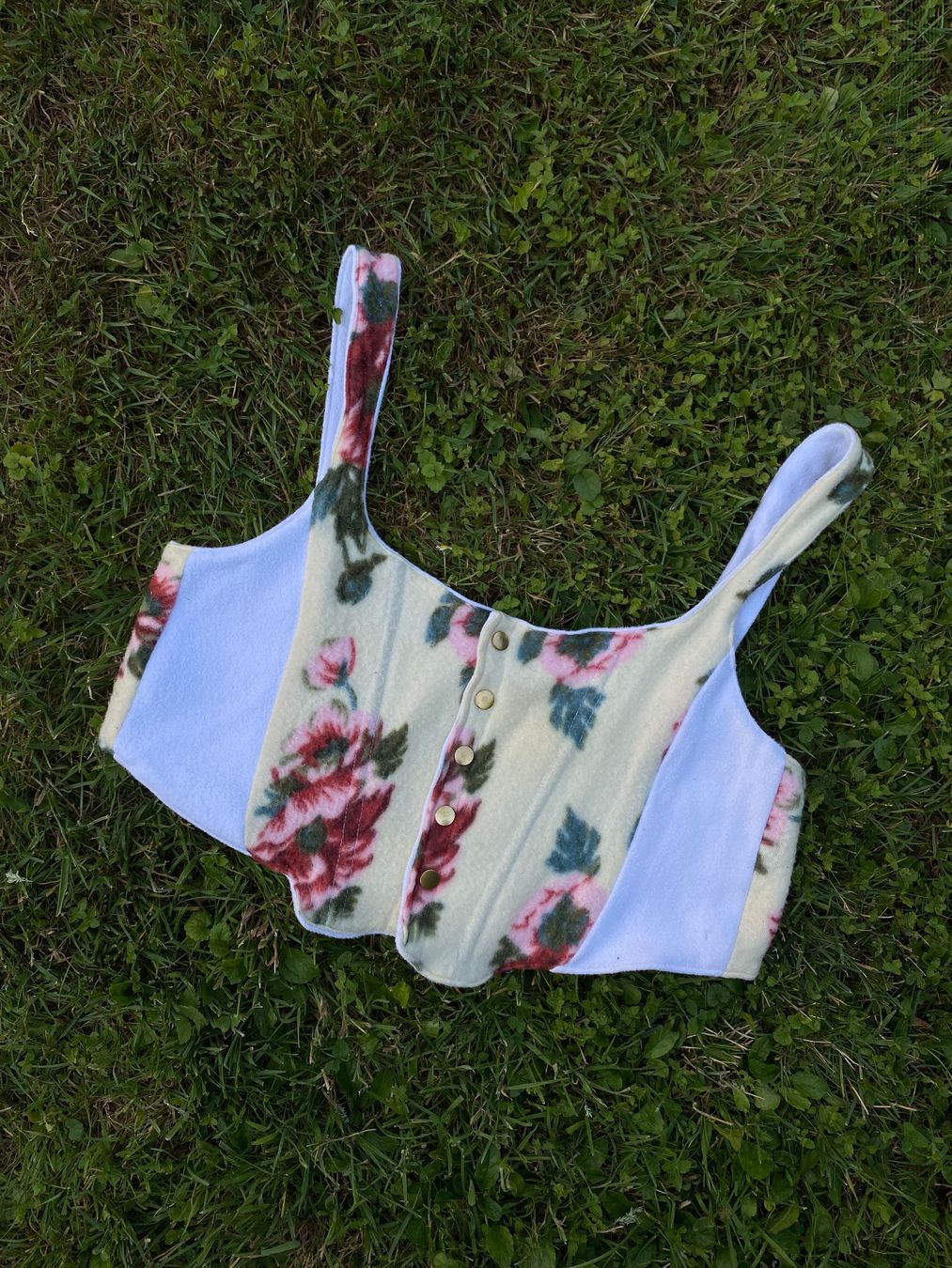 Tops: Blumenmuster Teddyfell Korsett Top Grösse S – Neu (gemäss Beschreibung) aus lommis von inf_thv8