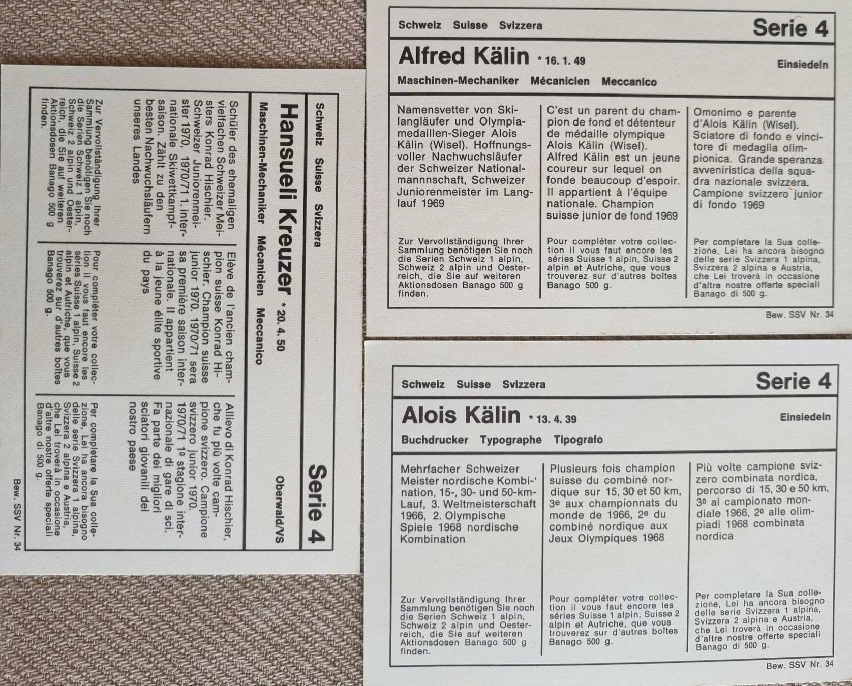 Sammelbilder & Trading cards: Sammelbilder: Langläufer Schweiz – Gebraucht aus Aarwangen von Rom55 1