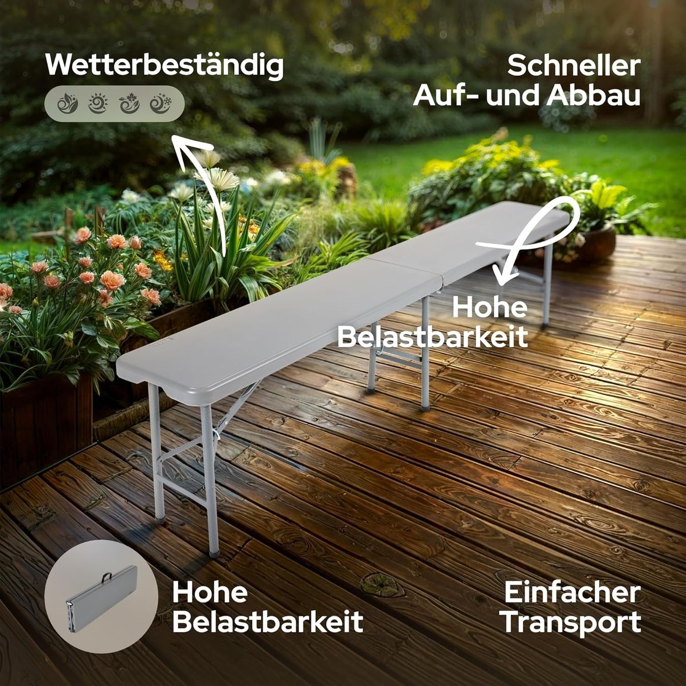 Panchine: Sitzbank 2er Set | Schwarz – Nuovo (secondo la descrizione) da Nebikon venduto da warendiscount 3