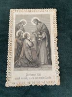 1 Heiligenbildli Jesus Kommunion Spitzenrand defekt