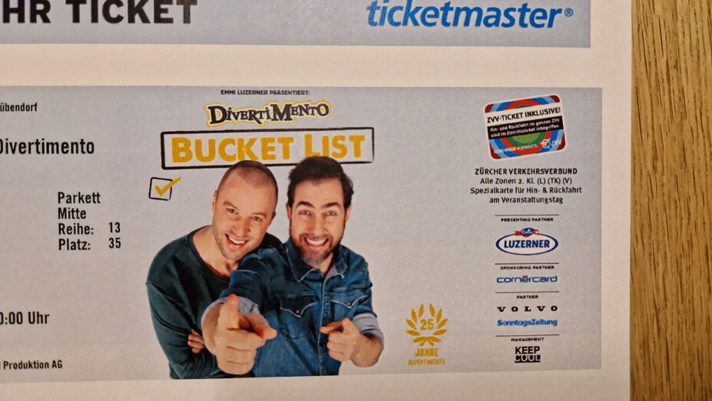 Divertimento Bucket List Tickets Kaufen auf Ricardo