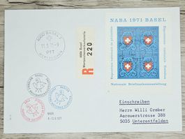 CL02 Enveloppe + Timbre Suisse 1971
