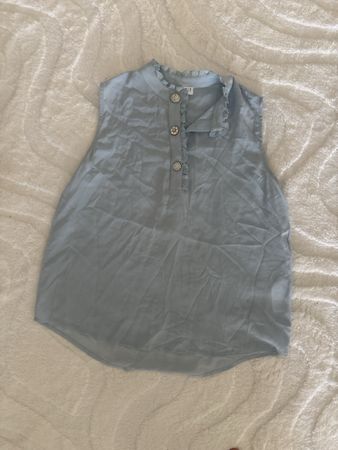 Chemisier d'été sans manches bleu clair -Taille 38
