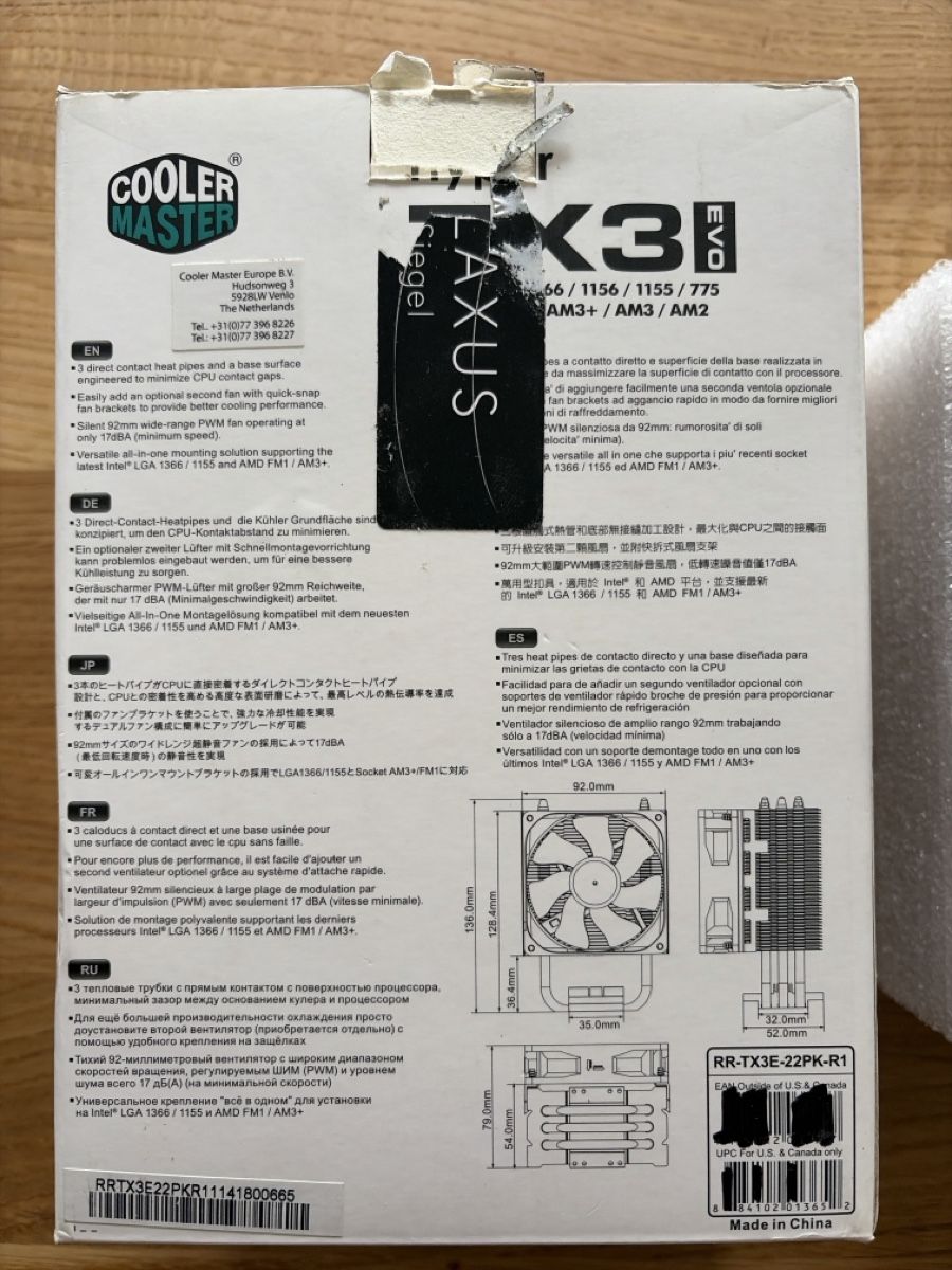Componenti elettronici: Cooler Master Hyper TX3 EVO CPU-Kühler, Intel & AMD – Usato da Olten venduto da MrSimpson 1