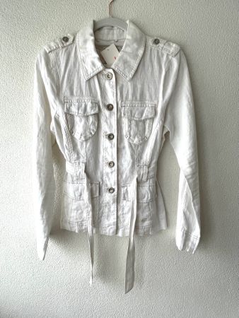 Tom Tailer 100% Leinen Jacke weiss Sommer NEU Grösse 34 XS