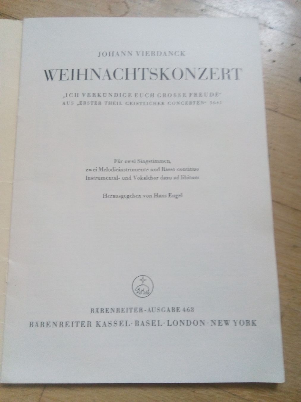 Libri: Weihnachtskonzert - Ich verkündige euch große Freude  ©'1962 – Usato da St. Gallen venduto da elk2021 1