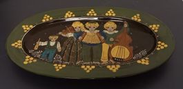 OVALE *KERAMIK - PLATTE* CH - HANDARBEIT/BIEL/30 X 52/H 5CM