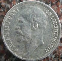 1/2 Franken Fürstentum Liechtenstein 1924 Johann II Rarität
