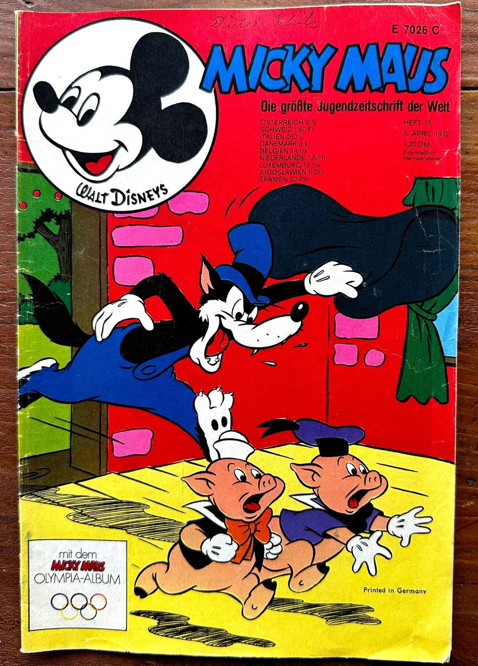 Comics: Micky Maus Nr. 15   8.4.1972, hunderte Comics ab 1.- – Gebraucht aus Seltisberg von quadartswiss