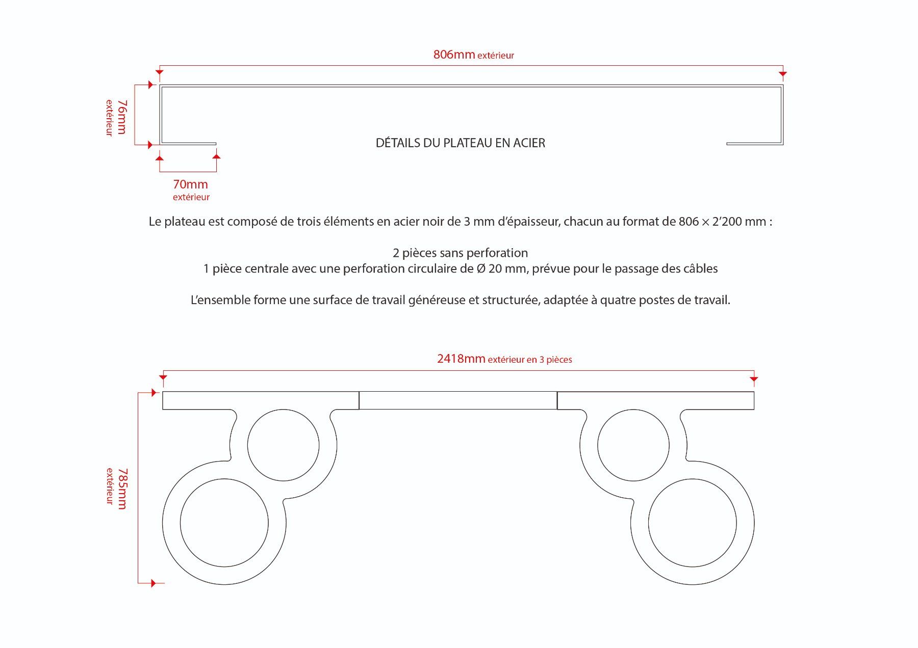 Scrivanie: TABLE DE BUREAU DESIGN – PIÈCE UNIQUE – Usato da Sion venduto da von_962s 4