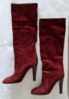 Bordeaux Wildlederstiefel Marke Pollini