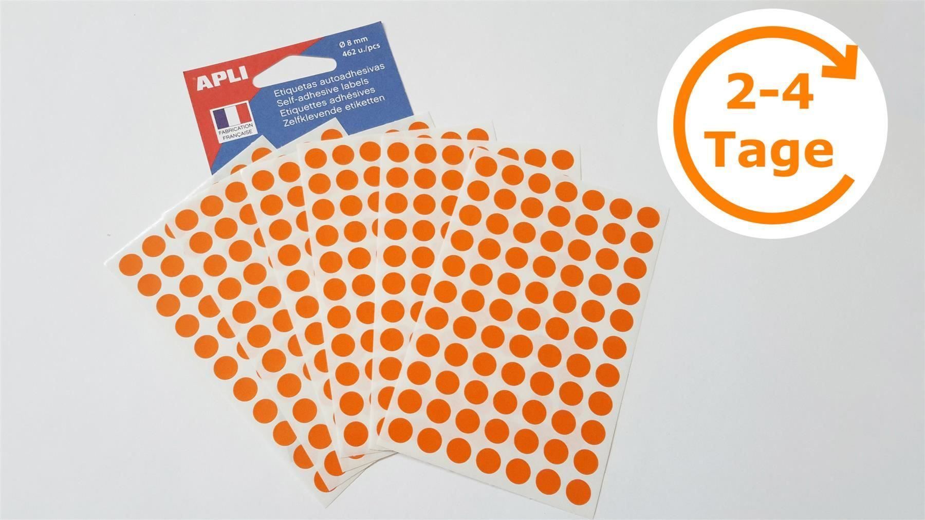 Sticker: Markierungspunkte, orange, 8mm, 462 St. – Nuovo e nell'imballaggio originale da St. Gallen venduto da cointec