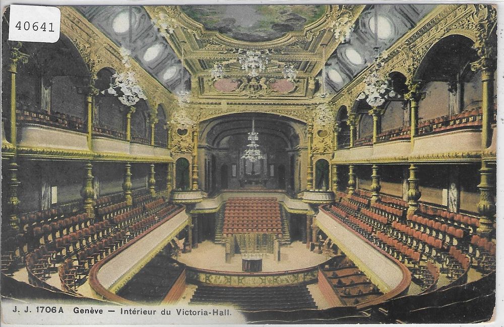 Geneve - Interieur du Victoria-Hall - Litho | Kaufen auf Ricardo