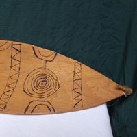 Australische Stammesartefakte Woomera, Aborigines