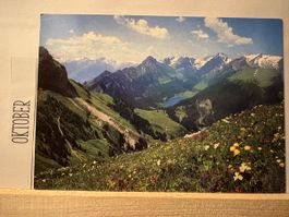 AK von Alvier mit Bergpanorama