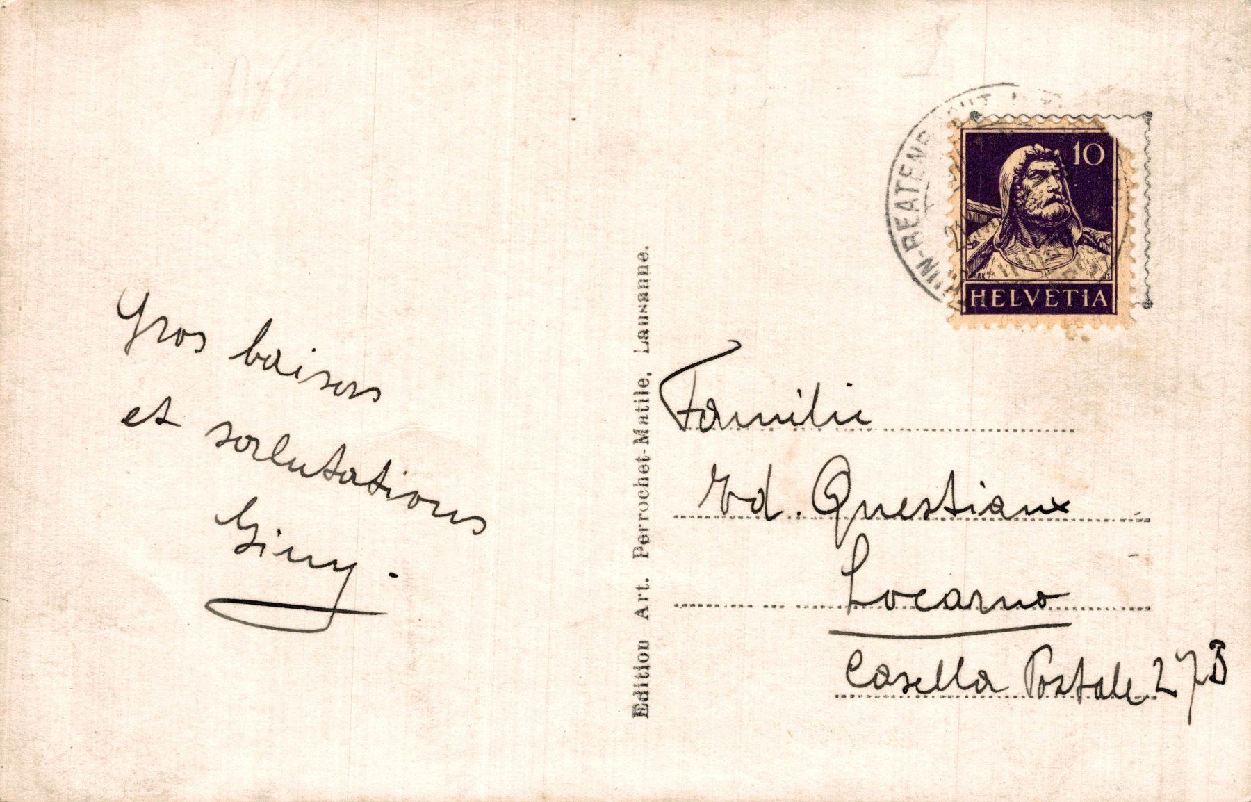 Cartoline postali: Hilterfingen – Usato da Bronschhofen venduto da Astore 1