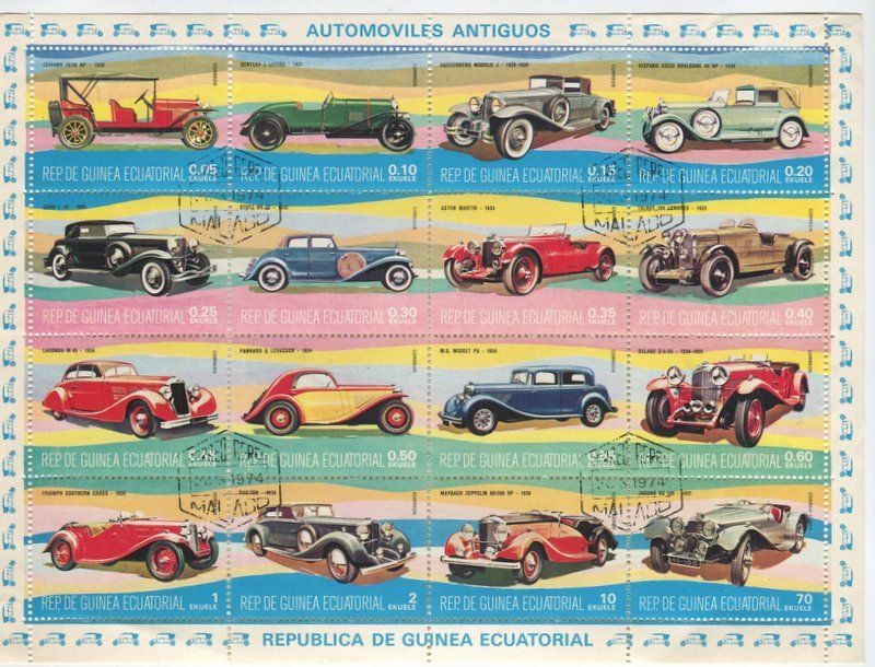 Tous les timbres: Block "Oldtimer". Äquatorialguinea – D'occasion à Basel par Butsch5