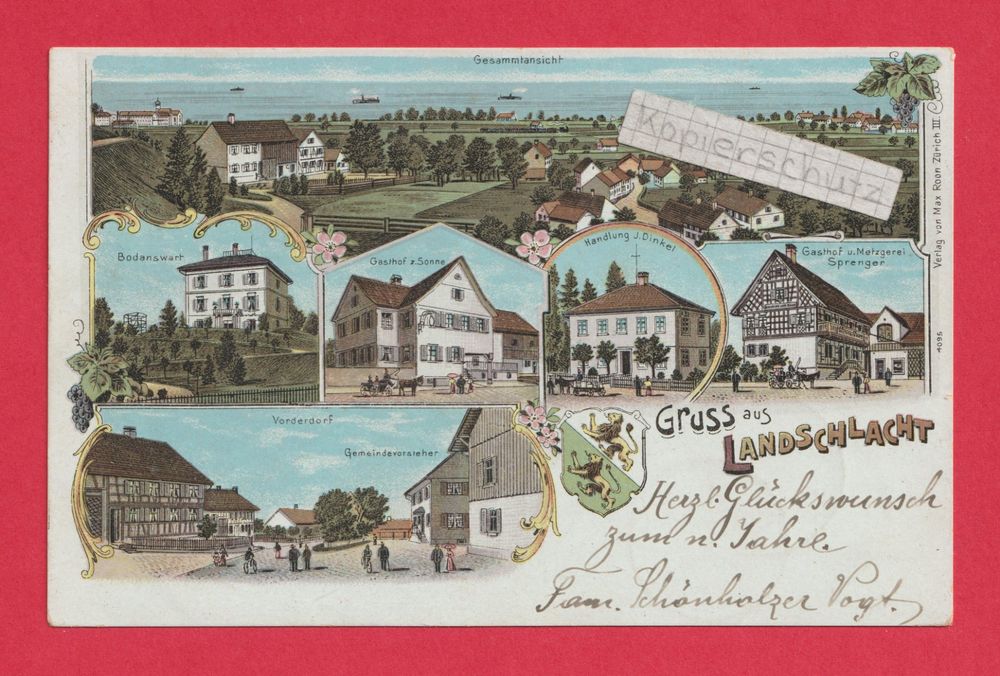 Gruss aus Landschlacht (TG) Münsterlingen Kreuzlingen Litho Kaufen