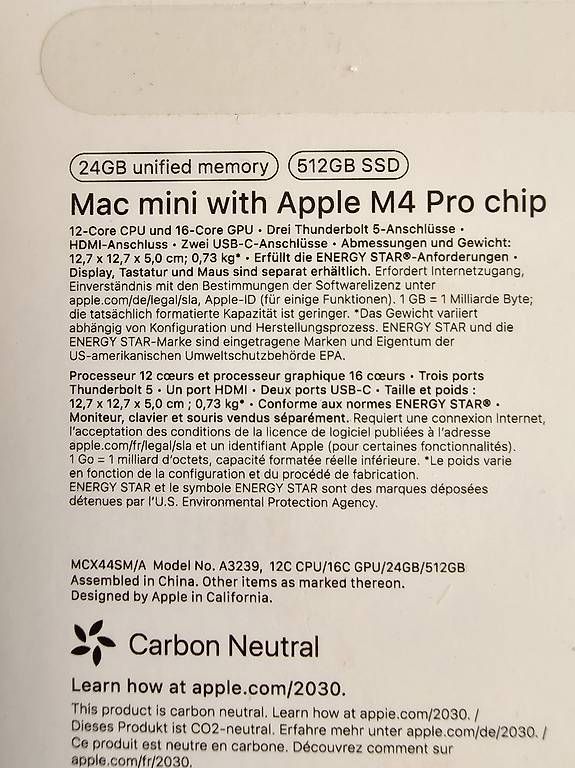 PC: Mac Mini M4 Pro Chip mit Garantie  – Usato da Aarau venduto da moi_plc9 1