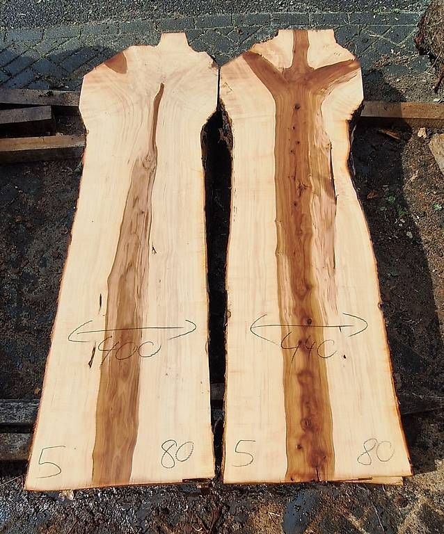 Holzartikel: Apfelholzbretter 80mm, 4 Stück – Gebraucht aus Waldkirch von bauprofi87