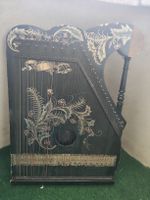 Antique Zither Instrument - Beautiful Floral Design 
