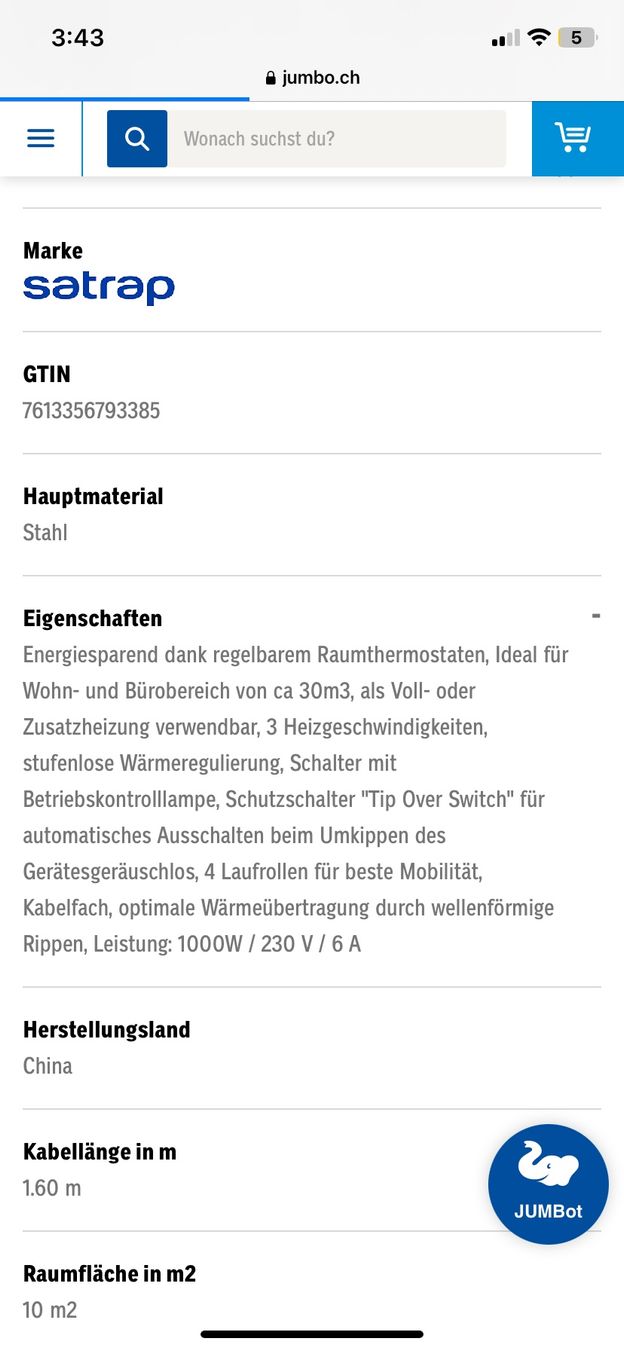 Heizgeräte: satrap Radia OR2 1000 Elektro Ölradiator – Gebraucht aus Küssnacht am Rigi von mir_5tq6 3