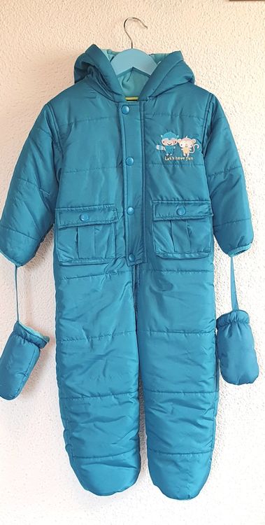 Baby Schneeanzug Winter - Einteiler Mit Füßchen 56-92