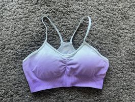 Sport-BH & Leggins Lila Gr. M Seamless Sport Top Fitness