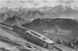 Rigi (SZ) Rigi Kulm Bahn mit Glarner Alpen