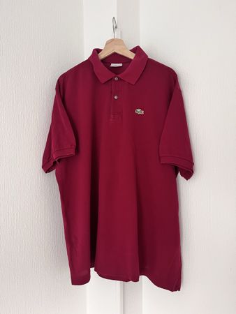 Lacoste Polo Shirt Size 8 Red 100% Cotton