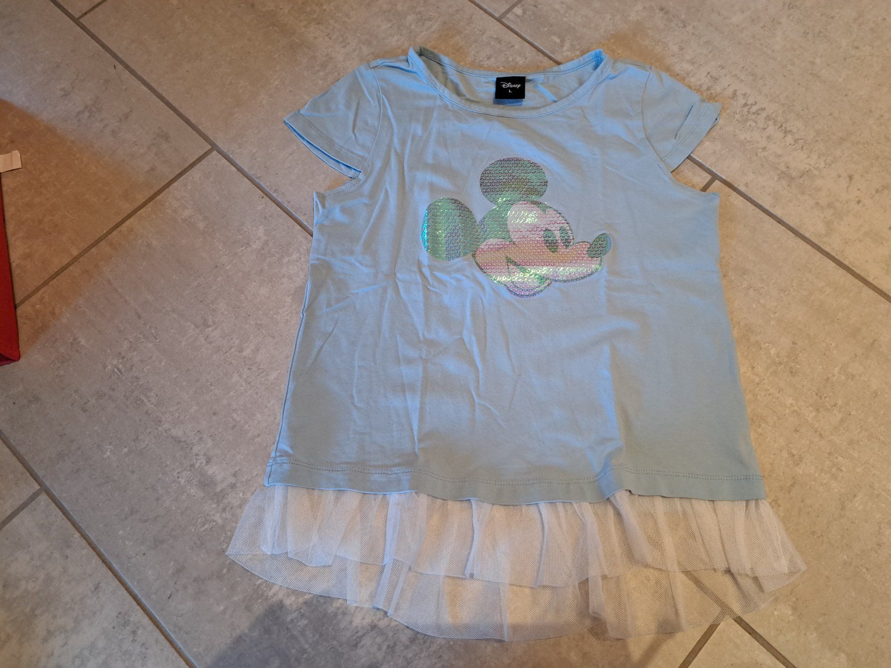 Disney Blusen, T-Shirts & Tops: Disney Mickey Mouse T-Shirt L hellblau – Neu (gemäss Beschreibung) aus Killwangen von KIANA08