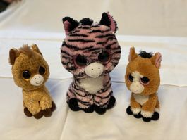 Ty Beanie Boos Pferde und Zoey Tiger, ca 20 cm, Top!