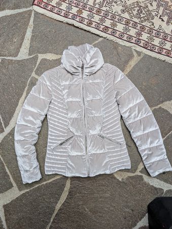 Guess Steppjacke Samt Silber Gr. S - Top Zustand!