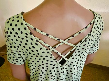 leichtes Tupfen-Kleid "ONLY" GrL 38-40 blassgrün mit Dots 👗