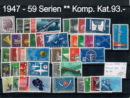 1947-59 Werbemarken Postfrisch  ** Serie Komp.Kat. 93.-
