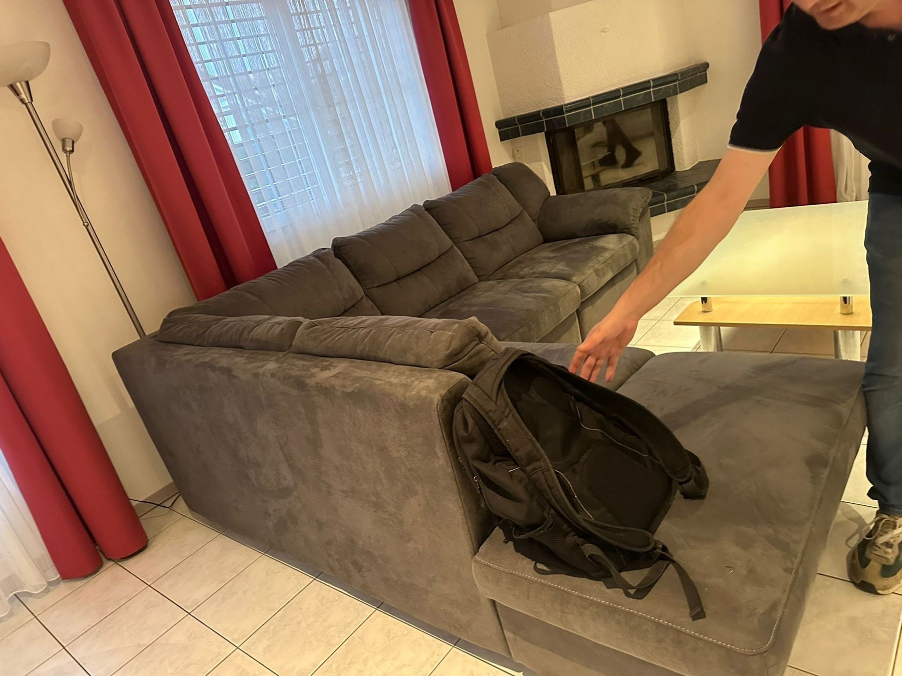 Divani: Grosses Ecksofa mit Ottomane, braun, sehr bequem! – Usato da Horw venduto da Prasanna3