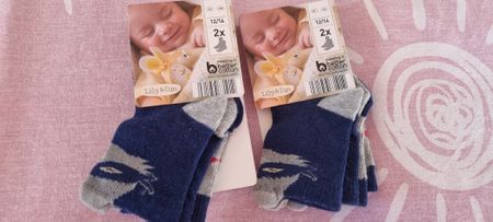 4 Paar Babysocken, Grösse 12/14, NEU & Originalverpackt